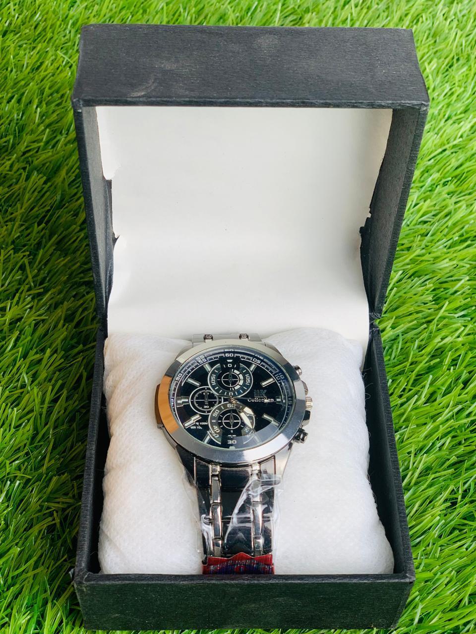 Luxury Silver Chronograph Watch
