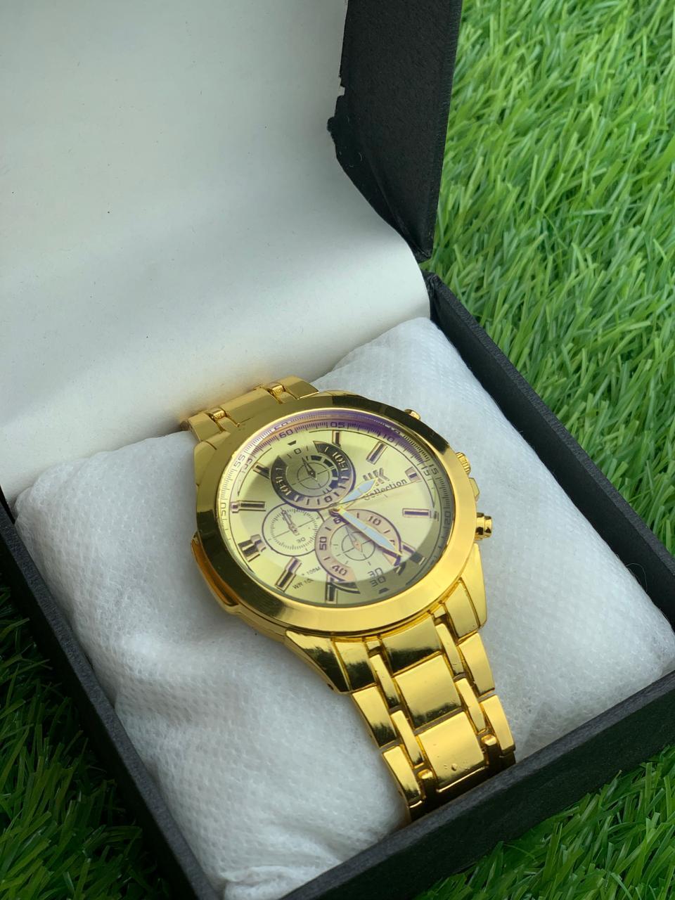 Luxury Silver Chronograph Watch