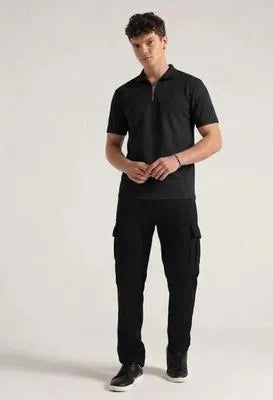 2 Pcs Men's Dri Fit Plain Ziper Track Suit