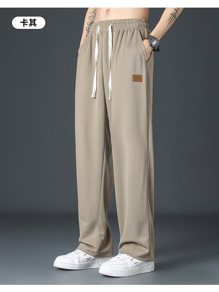 Men’s Premium Loose Fit Casual Trousers – Lightweight Straight Pants